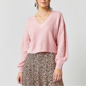 francesca's blush cropped sweater!